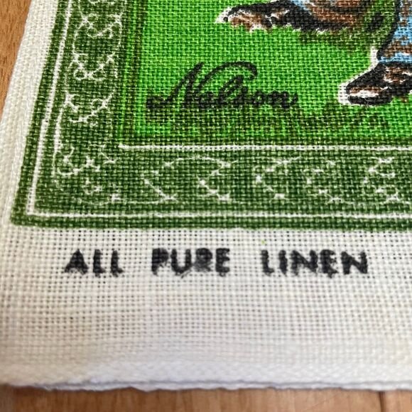 Vintage Pure Linen Irish Life Decorative Tea Towel Celtic Design Ireland Scenes - Picture 8 of 9